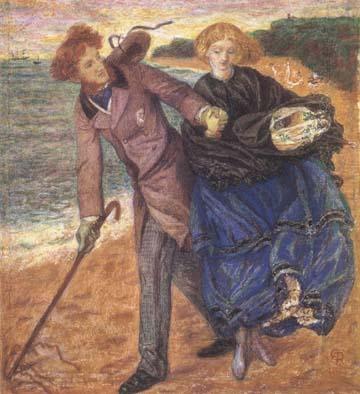 Dante Gabriel Rossetti Writing on the Sand (mk28) china oil painting image